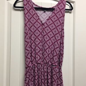 Market & Spruce Pink Pattern Shorts Romper